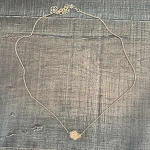 Kendra Scott Tess Rose Gold Pendant Necklace In Rose Gold Drusy